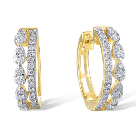 14KYW Earrings Diamond (E320111DIA14KYW)