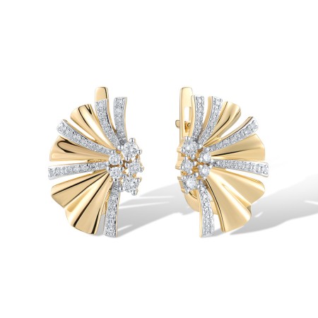 14KYW Earrings Diamond (E320113DIA14KYW)
