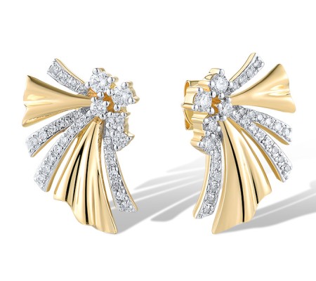 14KYW Earrings Diamond (E320114DIA14KYW)