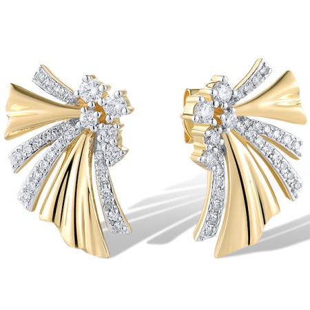 14KYW Earrings Diamond (E320114DIA14KYW)