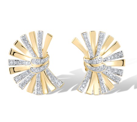 14KYW Earrings Diamond (E320115DIA14KYW)