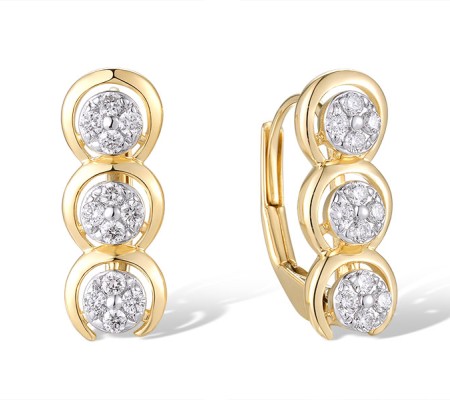 14KYW Earrings Diamond (E320130DIA14KYW)