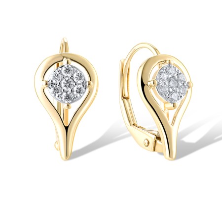 14KYW Earrings Diamond (E320131DIA14KYW)
