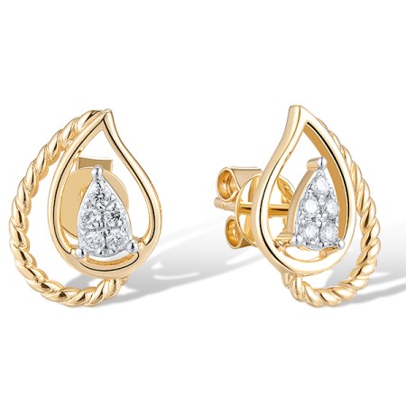 14KYW Earrings Diamond (E320132DIA14KYW)