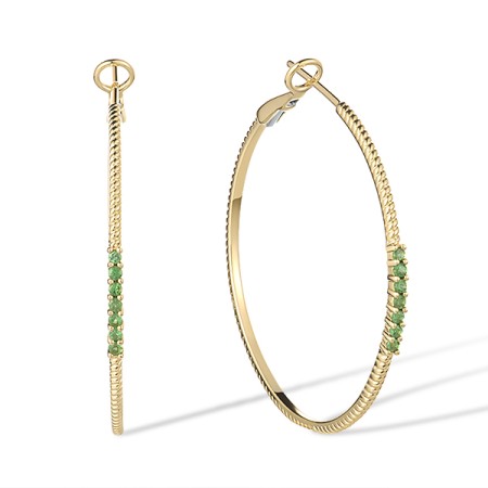 14KY Earrings Green Garnet (E320217GNG14KY)