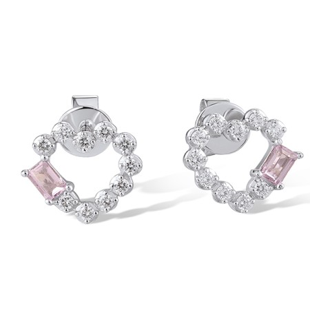 14KW Earrings Amethyst,Diamond (E320228AME14KW)