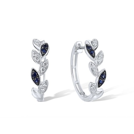 14KWB Earrings Blue Sapphire,Diamond (E320262SAP14KWB)