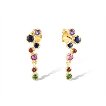 14KY Earrings Amethyst,Blue Sapphire,Garnet,Green Garnet,Orange Sapphire,Pink Sapphire (E320268MUL14KY)