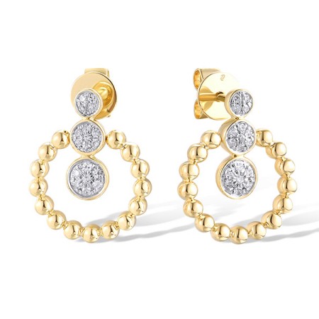 14KYW Earrings Diamond (E320274DIA14KYW)