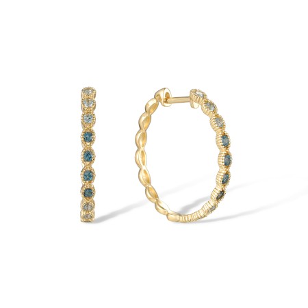 14KY Earrings Blue Topaz (Swiss Blue),London Blue Topaz (E320291BLL14KY)