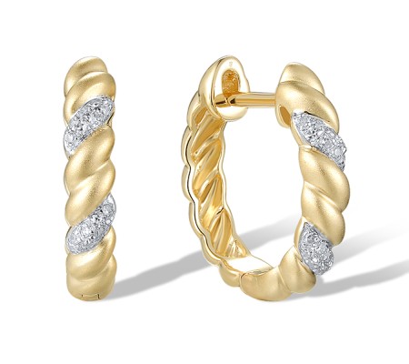 14KYW Earrings Diamond (E320332DIA14KYW)