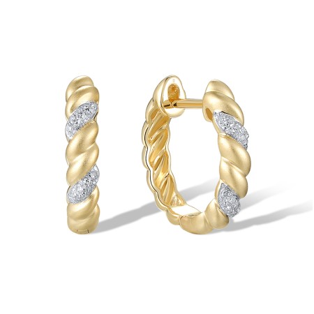 14KYW Earrings Diamond (E320332DIA14KYW)