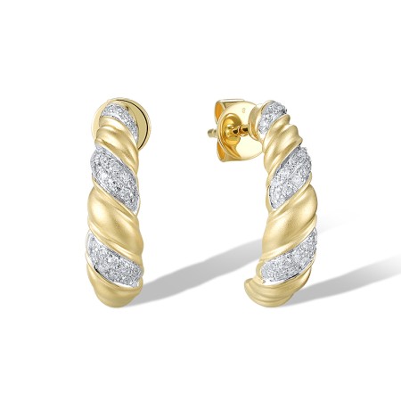 14KYW Earrings Diamond (E320333DIA14KYW)