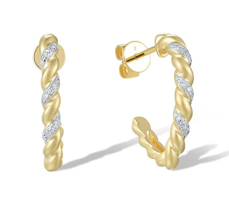 14KYW Earrings Diamond (E320335DIA14KYW)