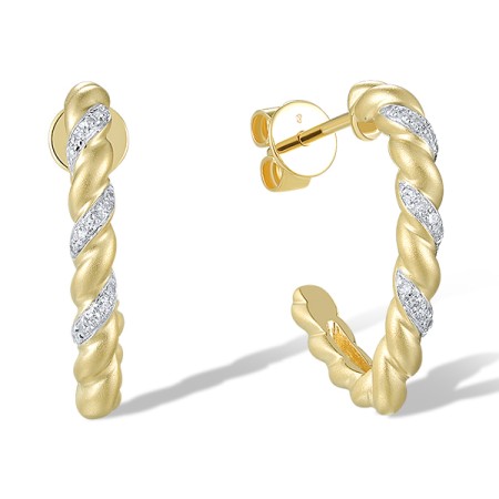 14KYW Earrings Diamond (E320335DIA14KYW)