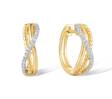 14KYW Earrings Diamond (E320365DIA14KYW)