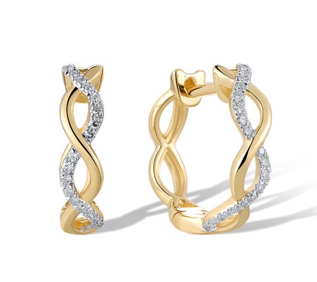 14KYW Earrings Diamond (E320368DIA14KYW)