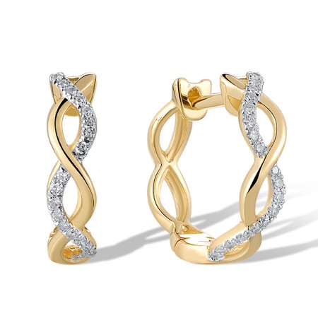 14KYW Earrings Diamond (E320368DIA14KYW)