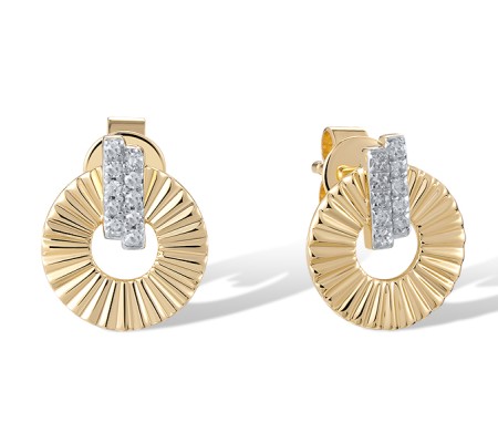 14KYW Earrings Diamond (E320373DIA14KYW)