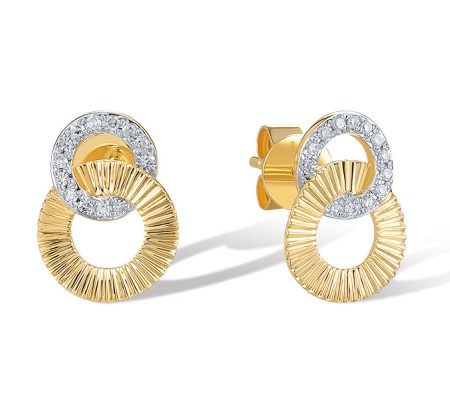 14KYW Earrings Diamond (E320378DIA14KYW)