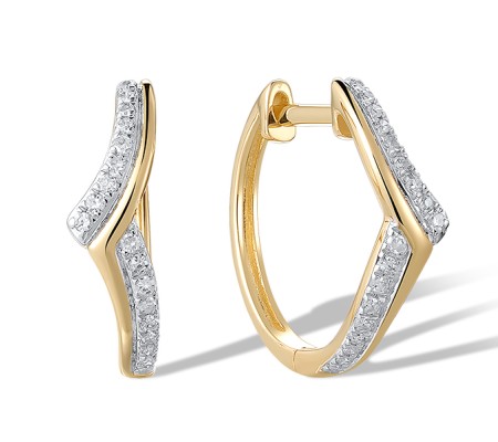 14KYW Earrings Diamond (E320461DIA14KYW)
