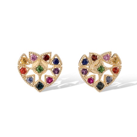 14KY Earrings Amethyst,Blue Sapphire,Garnet,Green Garnet,London Blue Topaz,Orange Sapphire,Pink Sapphire,Ruby,Yellow Sapphire (E320479MUL14KY)