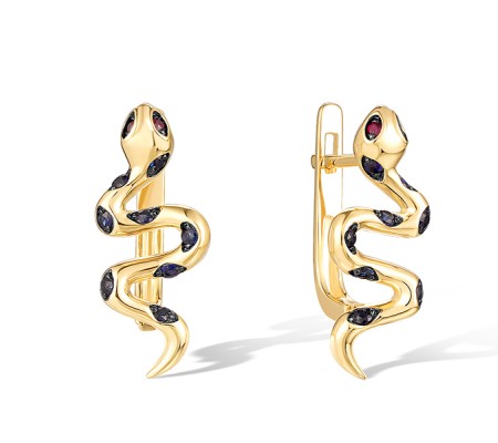 14KYB Earrings Blue Sapphire,Ruby (E320698RUS14KYB)