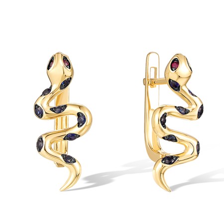 14KYB Earrings Blue Sapphire,Ruby (E320698RUS14KYB)