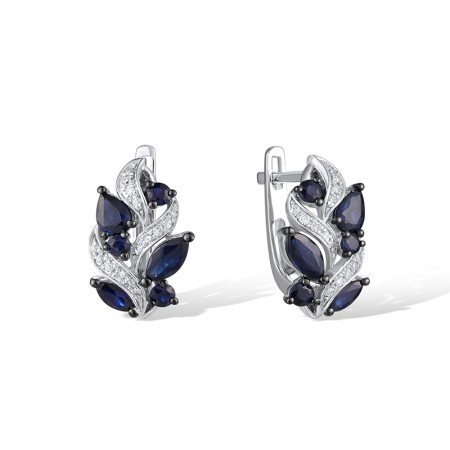 14KWB Earrings Blue Sapphire,Diamond (E320731SAP14KWB)