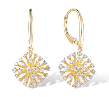 14KYW Earrings Diamond (E320785DIA14KYW)