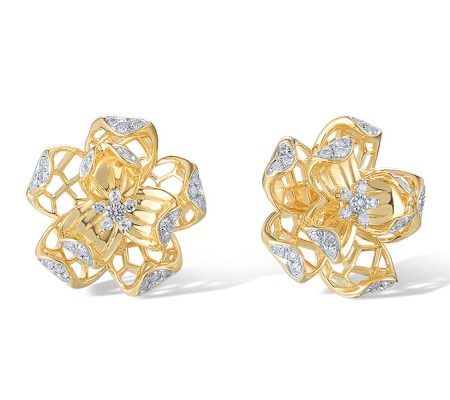 14KYW Earrings Diamond (E320786DIA14KYW)