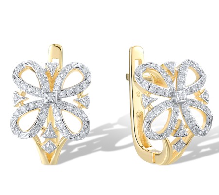 14KYW Earrings Diamond (E320925DIA14KYW)