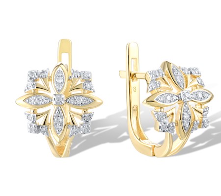 14KYW Earrings Diamond (E320928DIA14KYW)