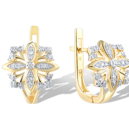 14KYW Earrings Diamond (E320928DIA14KYW)