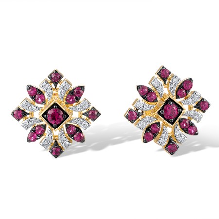 14KYWB Earrings Diamond,Ruby (E320932RUY14KYWB)