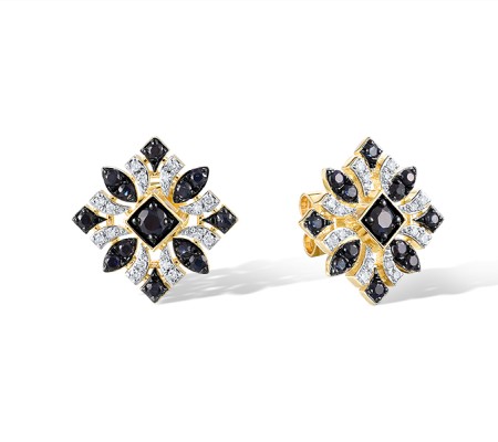 14KYWB Earrings Diamond,Blue Sapphire (E320932SAP14KYWB)