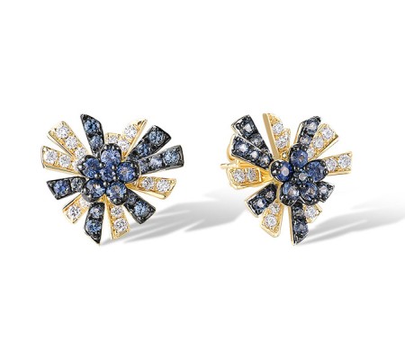 14KYB Earrings Blue Sapphire,Diamond (E320961SAP14KYB)