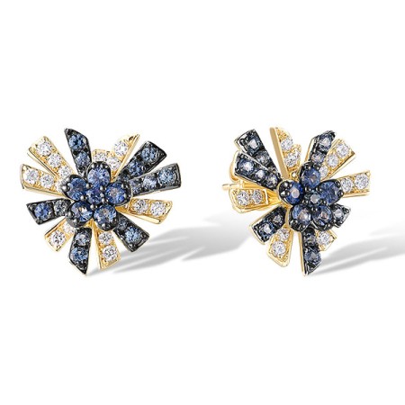 14KYB Earrings Blue Sapphire,Diamond (E320961SAP14KYB)