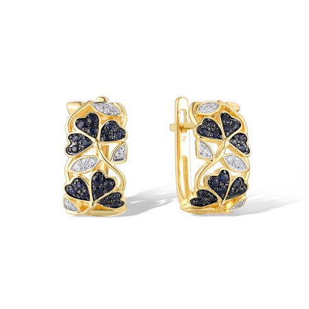 14KYWB Earrings Blue Sapphire,Diamond (E320968SAP14KYWB)