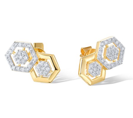 14KYW Earrings Diamond (E321043DIA14KYW)