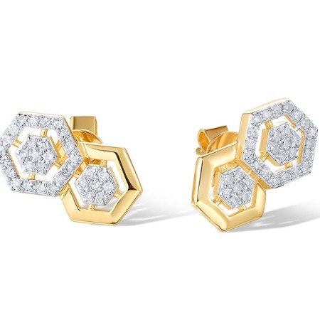14KYW Earrings Diamond (E321043DIA14KYW)