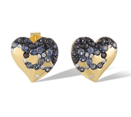 14KYB Earrings Blue Sapphire,Diamond (E321052SAP14KYB)