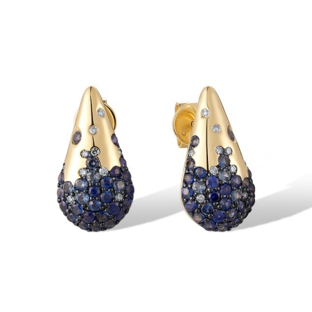 14KYB Earrings Diamond,Blue Sapphire (E321054SAP14KYB)