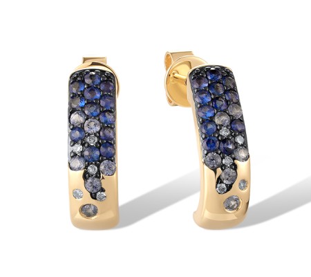 14KYB Earrings Blue Sapphire,Diamond (E321056SAP14KYB)