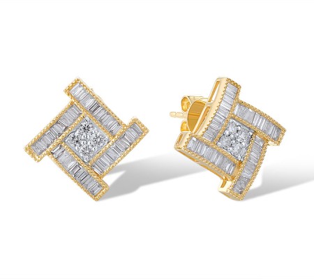 14KYW Earrings Diamond (E321077DIA14KYW)