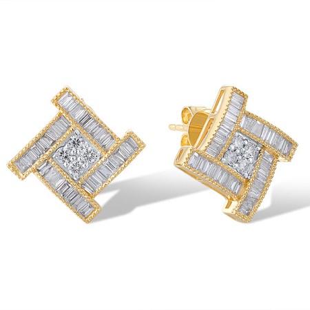14KYW Earrings Diamond (E321077DIA14KYW)