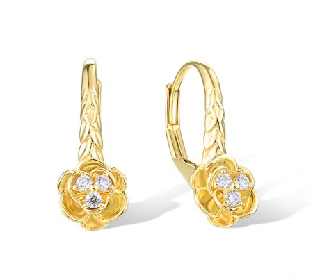 14KY Earrings Diamond (E321153DIA14KY)