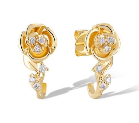 14KY Earrings Diamond (E321156DIA14KY)