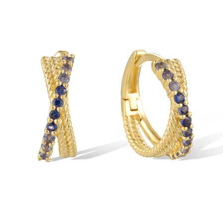 14KY Earrings Blue Sapphire (E321207SAP14KY)