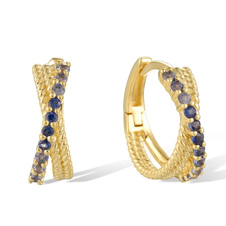 14KY Earrings Blue Sapphire (E321207SAP14KY)